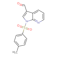 Chemical structure of 1-(4-methylbenzenesulfonyl)-1H-pyrrolo[2,3-b]pyridine-3-carbaldehyde - CSSB00020629000