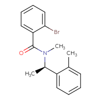 Chemical structure of 2-bromo-N-methyl-N-[(1R)-1-(2-methylphenyl)ethyl]benzamide - CSSB02041918155