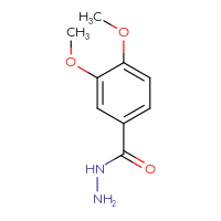 Chemical structure of 3,4-dimethoxybenzohydrazide - CSSB00000183082