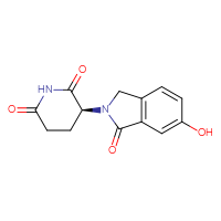 Chemical structure of (3S)-3-(6-hydroxy-1-oxo-2,3-dihydro-1H-isoindol-2-yl)piperidine-2,6-dione - CSSB21440076636