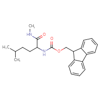 Chemical structure of (9H-fluoren-9-yl)methyl N-[4-methyl-1-(methylcarbamoyl)pentyl]carbamate - CSSB06367550864