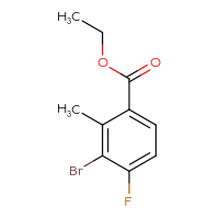 Chemical structure of ethyl 3-bromo-4-fluoro-2-methylbenzoate - CSSB00000729658
