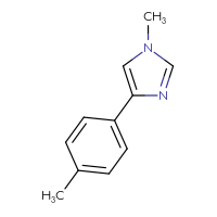 Chemical structure of 1-methyl-4-(4-methylphenyl)-1H-imidazole - CSSB00009870557