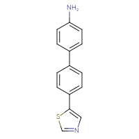 Chemical structure of 4'-(1,3-thiazol-5-yl)-[1,1'-biphenyl]-4-amine - CSSB06583398040