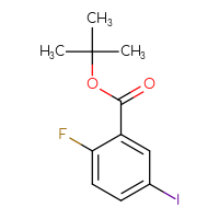 Chemical structure of tert-butyl 2-fluoro-5-iodobenzoate - CSSB00158315824