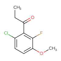 Chemical structure of 1-(6-chloro-2-fluoro-3-methoxyphenyl)propan-1-one - CSSB06256554545