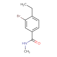 Chemical structure of 3-bromo-4-ethyl-N-methylbenzamide - CSSB01072165693