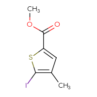 Chemical structure of methyl 5-iodo-4-methylthiophene-2-carboxylate - CSSB00016135710