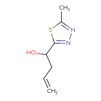 Chemical structure of 1-(5-methyl-1,3,4-thiadiazol-2-yl)but-3-en-1-ol - CSSB00117478783