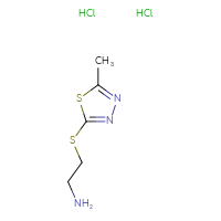 Chemical structure of 2-[(5-methyl-1,3,4-thiadiazol-2-yl)sulfanyl]ethan-1-amine dihydrochloride - CSSB00015185820