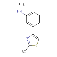 Chemical structure of N-methyl-3-(2-methyl-1,3-thiazol-4-yl)aniline - CSSB00011806392