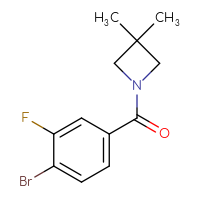 Chemical structure of 1-(4-bromo-3-fluorobenzoyl)-3,3-dimethylazetidine - CSSB00016599916