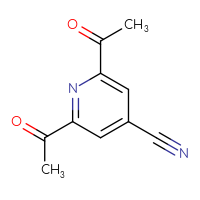 Chemical structure of 2,6-diacetylpyridine-4-carbonitrile - CSSB00000100549