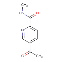 Chemical structure of 5-acetyl-N-methylpyridine-2-carboxamide - CSSB02785512212