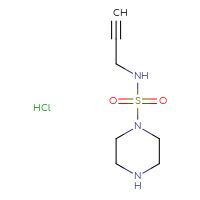 Chemical structure of N-(prop-2-yn-1-yl)piperazine-1-sulfonamide hydrochloride - CSSB00000752063