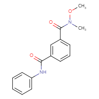 Chemical structure of N1-methoxy-N1-methyl-N3-phenylbenzene-1,3-dicarboxamide - CSSB02045624473