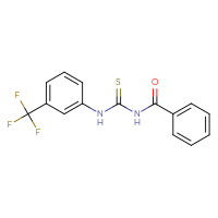 Chemical structure of 1-benzoyl-3-[3-(trifluoromethyl)phenyl]thiourea - CSSB00025728731