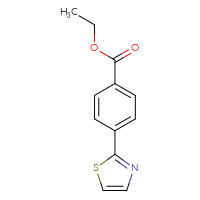 Chemical structure of ethyl 4-(1,3-thiazol-2-yl)benzoate - CSSB00010877295
