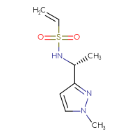 Chemical structure of N-[(1R)-1-(1-methyl-1H-pyrazol-3-yl)ethyl]ethene-1-sulfonamide - CSSB02129755041