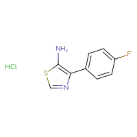 Chemical structure of 4-(4-fluorophenyl)-1,3-thiazol-5-amine hydrochloride - CSSB00015207150