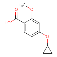 Chemical structure of 4-cyclopropoxy-2-methoxybenzoic acid - CSSB00000718735