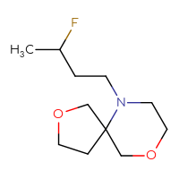 Chemical structure of 6-(3-fluorobutyl)-2,9-dioxa-6-azaspiro[4.5]decane - CSSS00027047335
