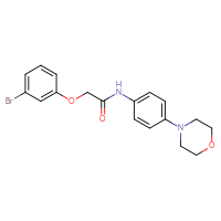 Chemical structure of 2-(3-bromophenoxy)-N-[4-(morpholin-4-yl)phenyl]acetamide - CSSB00106641017