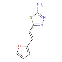 Chemical structure of 5-[2-(furan-2-yl)ethenyl]-1,3,4-thiadiazol-2-amine - CSSB00000695093