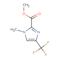 Chemical structure of methyl 1-methyl-4-(trifluoromethyl)-1H-imidazole-2-carboxylate - CSSB00049712111