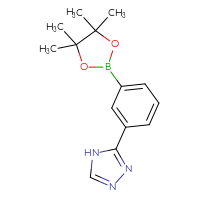 Chemical structure of 3-[3-(4,4,5,5-tetramethyl-1,3,2-dioxaborolan-2-yl)phenyl]-4H-1,2,4-triazole - CSSB00021308312
