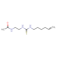 Chemical structure of N-(2-{[(hex-5-en-1-yl)carbamothioyl]amino}ethyl)acetamide - CSSB21432464325