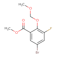 Chemical structure of methyl 5-bromo-3-fluoro-2-(methoxymethoxy)benzoate - CSSB15029867206