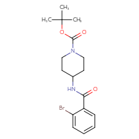 Chemical structure of tert-butyl 4-(2-bromobenzamido)piperidine-1-carboxylate - CSSB00009815297