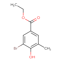 Chemical structure of ethyl 3-bromo-4-hydroxy-5-methylbenzoate - CSSB00021383037
