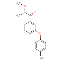 Chemical structure of N-methoxy-N-methyl-3-(4-methylphenoxy)benzamide - CSSB21151590099