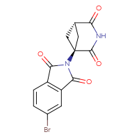 Chemical structure of 5-bromo-2-[(1r,5r)-2,4-dioxo-3-azabicyclo[3.1.1]heptan-1-yl]-2,3-dihydro-1H-isoindole-1,3-dione - CSSB06741647216