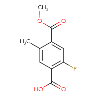 Chemical structure of 2-fluoro-4-(methoxycarbonyl)-5-methylbenzoic acid - CSSB14892383262