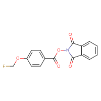 Chemical structure of 1,3-dioxo-2,3-dihydro-1H-isoindol-2-yl 4-(fluoromethoxy)benzoate - CSSB03549910422