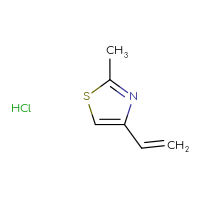 Chemical structure of 4-ethenyl-2-methyl-1,3-thiazole hydrochloride - CSSB00015197018
