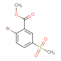 Chemical structure of methyl 2-bromo-5-methanesulfonylbenzoate - CSSB00103311393
