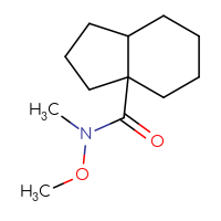 Chemical structure of N-methoxy-N-methyl-octahydro-1H-indene-3a-carboxamide - CSSB00118351658