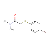 Chemical structure of 2-[(4-bromophenyl)sulfanyl]-N,N-dimethylacetamide - CSSB00000149444