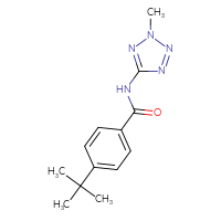 Chemical structure of 4-tert-butyl-N-(2-methyl-2H-1,2,3,4-tetrazol-5-yl)benzamide - CSSB00102625890