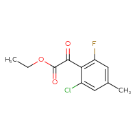 Chemical structure of ethyl 2-(2-chloro-6-fluoro-4-methylphenyl)-2-oxoacetate - CSSB21103686763