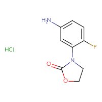 Chemical structure of 3-(5-amino-2-fluorophenyl)-1,3-oxazolidin-2-one hydrochloride - CSSB00000723853