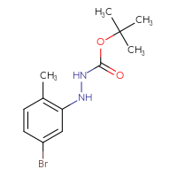 Chemical structure of N'-(5-bromo-2-methylphenyl)(tert-butoxy)carbohydrazide - CSSB21331811578
