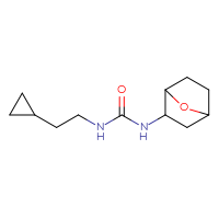 Chemical structure of 3-(2-cyclopropylethyl)-1-{7-oxabicyclo[2.2.1]heptan-2-yl}urea - CSSB00077115606