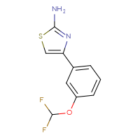 Chemical structure of 4-[3-(difluoromethoxy)phenyl]-1,3-thiazol-2-amine - CSSB00000321409