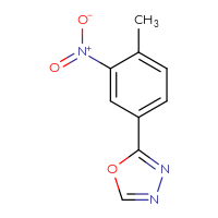 Chemical structure of 2-(4-methyl-3-nitrophenyl)-1,3,4-oxadiazole - CSSB00000044349