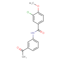 Chemical structure of N-(3-acetylphenyl)-3-chloro-4-methoxybenzamide - CSSB00046095324